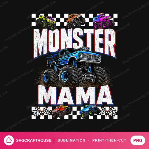 Monster Mama PNG | Sublimation Design — Single Design mockup 1