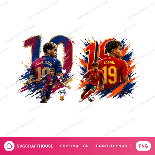 Lamine Yamal Barcelona Spain Soccer Tumbler Wrap PNG | Sublimation Design — Single Design mockup 1