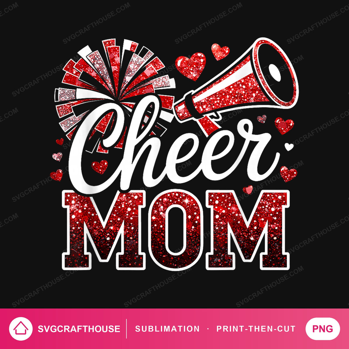 Cheer Mom PNG | Sublimation Design — Single Design mockup 1