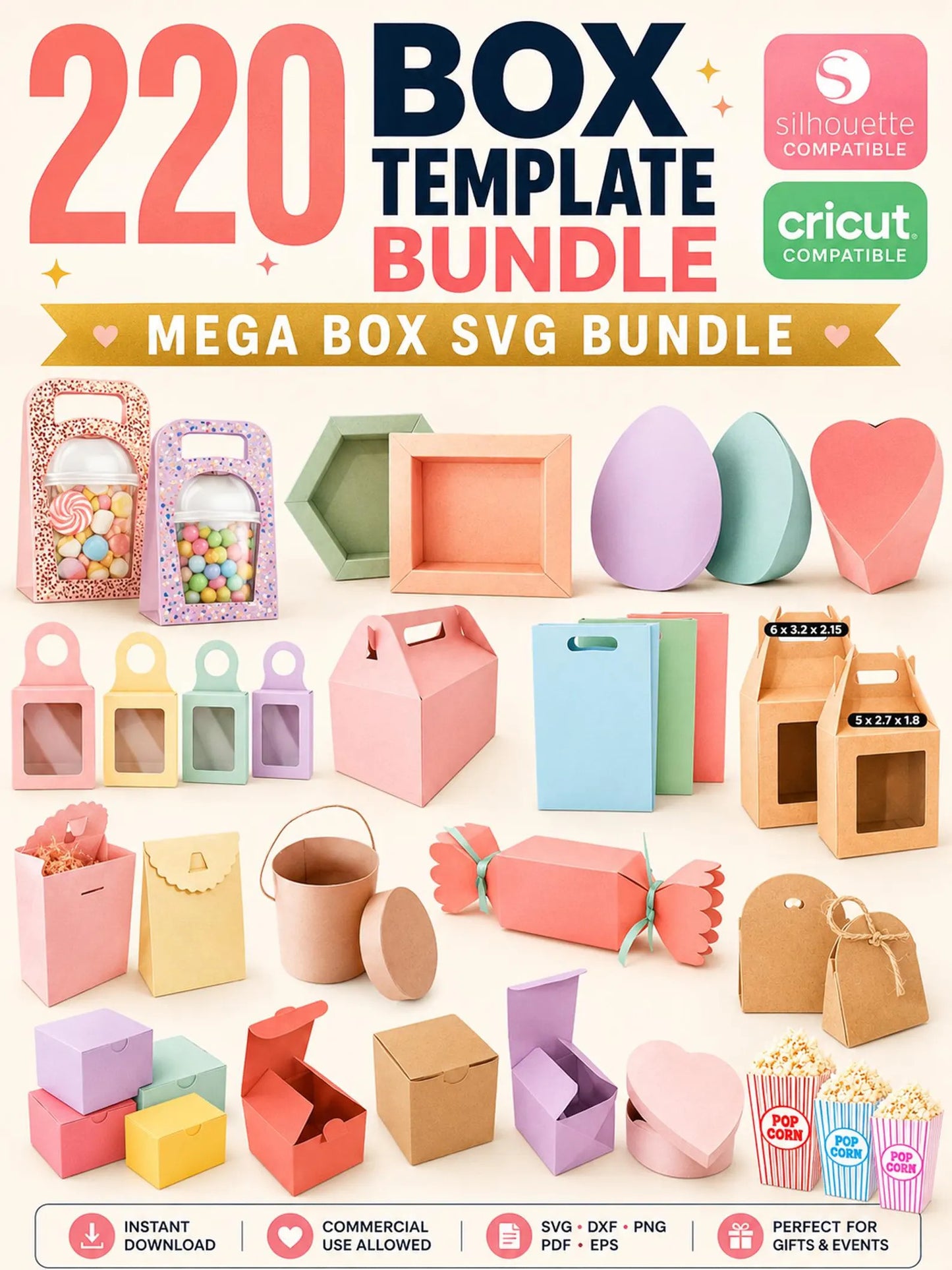 220 Box Template Bundle